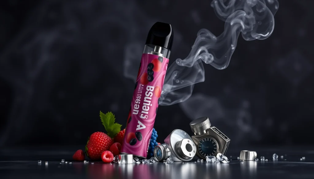 The Big Bar 6000 disposable vape, showcasing its sleek design and featuring a variety of flavors like Blueberry Sour Raspberry and Classic Menthol, ideal for vaping enthusiasts.